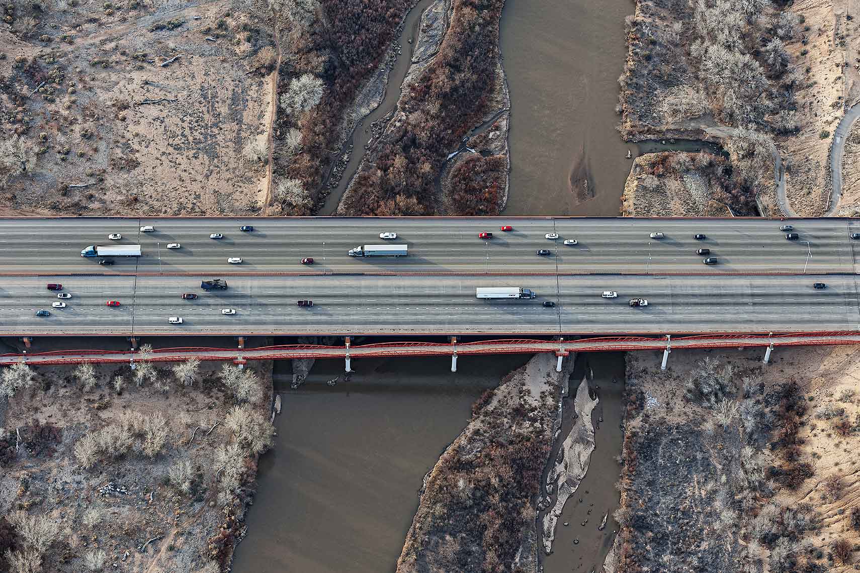 Aerial Landscape Bridge